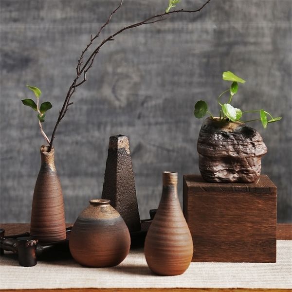Mode Classique Vase En Céramique Arts Chinois Et Artisanat Porcelaine Vase À Fleurs Creative Chambre Étude Couloir Maison Décoration De Mariage LJ201208
