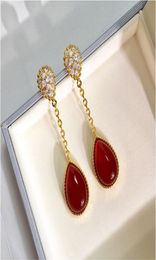 Boucles d'oreilles pendantes de lustre à breloques de mode classique pour femmes boucles d'oreilles en cristal plaqué or 18 carats femme Halloween accessoires de Noël W2994098