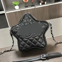 Sac pour femmes pentagramme à carreaux de diamant, mode classique, sac sous les bras, portée oblique, mini sac de selle à main, chaîne horizontale, boîte cadeau de haute qualité