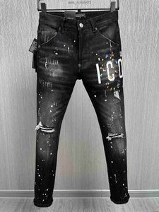 Classique Mode Homme Jeans Hip Hop Rock Moto Hommes Casual Design Déchiré Jeans En Détresse Skinny Denim Biker Jeans 2034 Dsquare D2 Dsqs Dsq2s K4MP