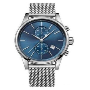 Klassieke mode quartz chronograaf herenhorloge klassiek zakelijk horloge met grote wijzerplaat 1513440 1513441 originele box211s