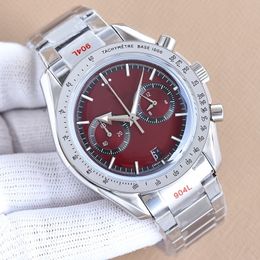 Classic Fashion Quartz Heren Watch 44mm Sapphire Crystal 316L roestvrijstalen riem erkende waterbestendige Running Seconden Chronography Watch Movement Watches