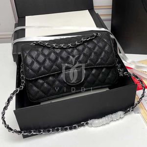 Bolso de hombro clásico a la moda para mujer, bolso de diseñador de lujo, bolso cruzado con cadena y patrón de tartán, bolso con solapa de cuero, bolso para mujer