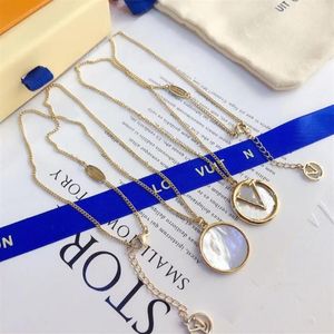 Klassieke modestijl Letterketting Luxe designer sieraden Kettingen 18k verguld Geselecteerd modecadeau Paar Vriend Basic 250p