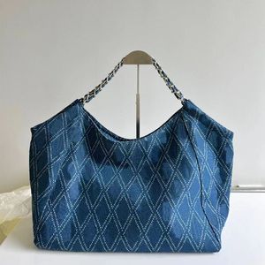 Bolso de mezclilla de lavado de moda clásico Bolso de diseñador de lujo Bolso de mujer Bolso de lujo Cadena de mezclilla Sobre con solapa con pliegue diagonal Bolso de mensajería