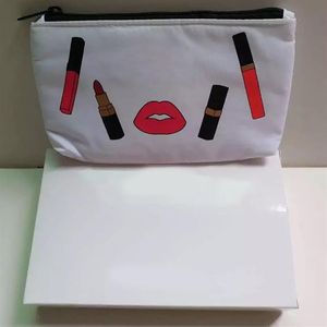 Bolsa de cosméticos blanca de moda clásica para mujer, bolsas de maquillaje para lápiz labial, fardo de almacenamiento para mujer, estuche de aseo favorito, regalos de fiesta 296I