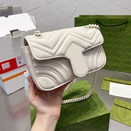 Bolsos clásicos de moda para mujer, bolsos de diseñador, bolso de hombro de lujo, bolso cruzado Marmont, bolso de mano a la moda, billetera