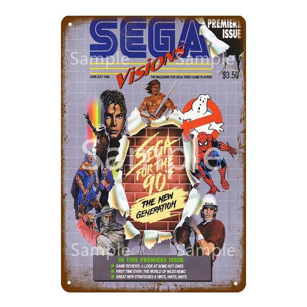 Póster Retro de pintura de Metal para videojuegos de lucha clásica, decoración de pared para casa, habitación, placa de pintura Vintage, pegatina para juegos, Woo