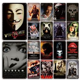 Klassieke filmposters metaal schilderplaat borden vintage films kunststicker tin bord retro do oude film cinema man cave woonkamer huis muur decor plaques bord