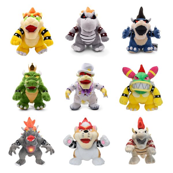 Jouets en peluche Dragon de feu classiques, 10 Styles d'animaux en peluche, poupée Koopa King, cadeau pour enfants, jouet de noël