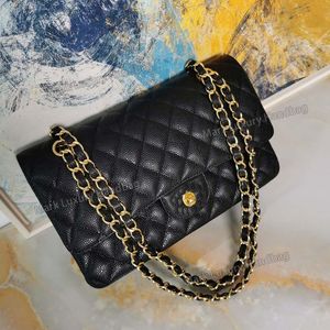 Sac à feuilles flip classiques Sac pour femmes de concepteur de luxe en cuir authentique en cuir en cuir Chaîne d'épaule Cowhide Caviar Modèle Litchi Patché Top Quality