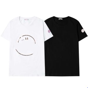 Camiseta clásica con etiqueta de flocado para hombre, camiseta con etiqueta bordada, camisetas de marca de lujo de Francia, talla S--XXL M2