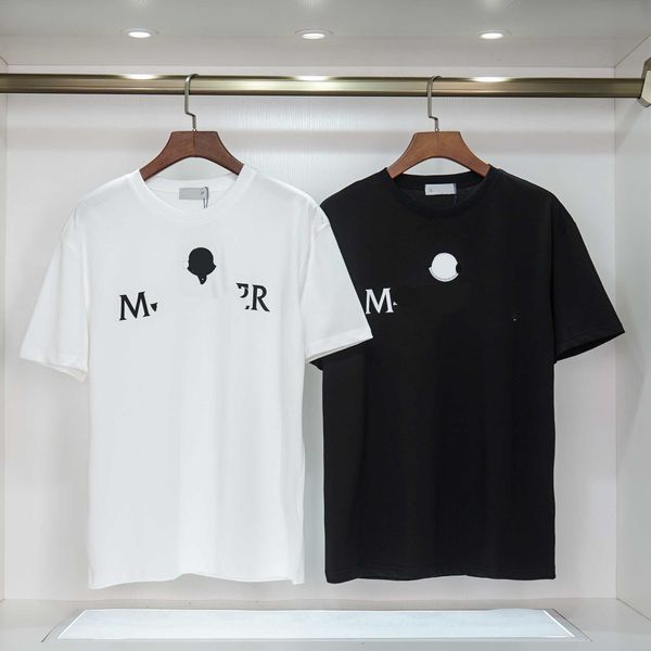 Camiseta clásica con etiqueta de flocado para hombre, camiseta con etiqueta bordada, camisetas de marca de lujo de Francia, talla S--XXL M1
