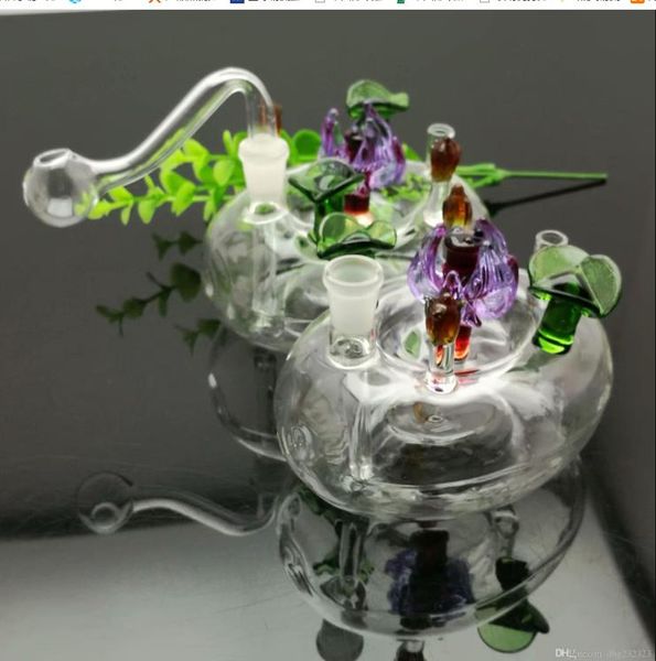 Classique Parterre de fleurs en verre Art en gros Bongs Pipes huile brûleur eau Pipe en verre huile fumante Fre Rigs