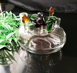 Pot de narguilé en verre pour parterre de fleurs classique, accessoires de narguilé en verre en gros