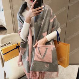 Bufandas de marca de flores clásicas Bufandas de cachemira Mujeres Mujeres Bufandas de bolsillo Fashion Ladies Winter Shawl Wrap Luxury Carta de lana Pashmina