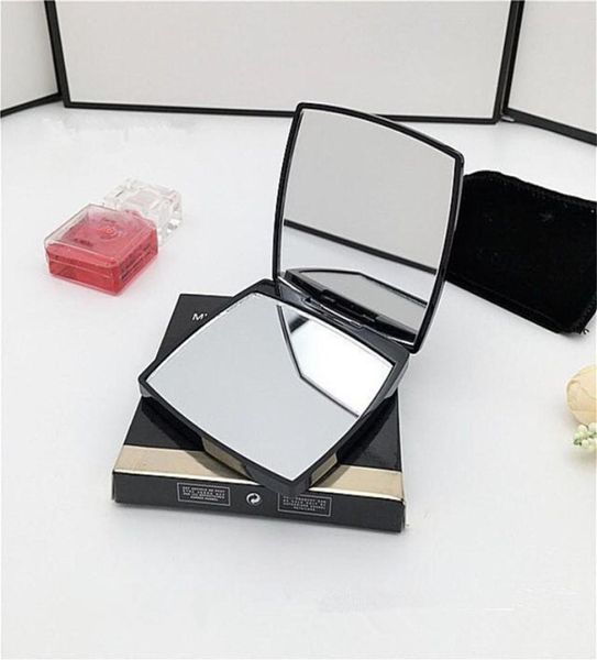 Miroir double face pliant classique miroirs de maquillage HD portables et miroir grossissant avec boîte-cadeau de sac en flanelle pour client VIP39380945