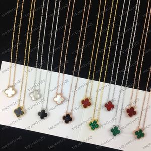 Klassiek Klavertje Vier Kettingen Hangers Parelmoer Roestvrij Staal Verguld 18K voor Dames Meisje Valentijnsdag Moederdag Verloving Sieraden-cadeau groothandel