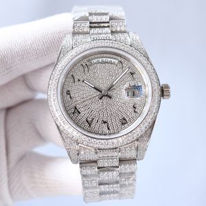 Plein diamant montre pour hommes montres mécaniques automatiques pour hommes 41mm saphir en acier inoxydable 904L montre-bracelet étanche