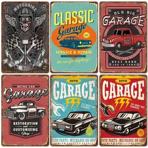 Classic Full Service Car Poster Vintage Metal Painting Sign Auto Service Tinnen Borden Retro Plaque Garage Gereedschap Man Cave Shop Wall Art Decor 20x30cm