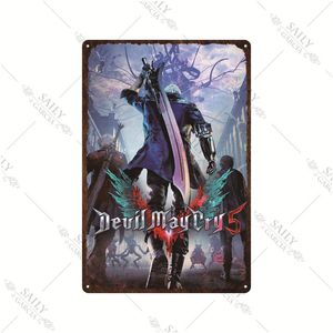 Jeu classique peinture en métal rétro affiche en étain salle de jeu vidéo décoration murale Anime Art plaques en métal Pub Bar signe photos 20 cm x 30 cm Woo