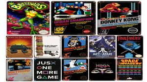 Game de jeu classique jeu métal peinture affiche d'étain indicateur mural autocollants super anime film vintage man cave gamer room décor plaque 2986466