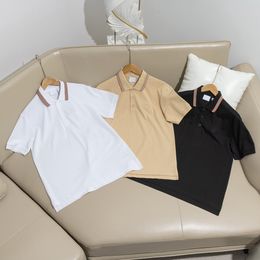 Classic Gentleman Style Mens Polo Comfortabele ademende katoen Europeaan maat Luxe merkontwerper Polo shirt