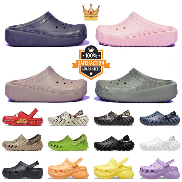 Classic géométrique Clog Nouveau designer Sandales célèbres Designer Femmes Men Sliders Classics Echo Clogs Slipers Slippers Flip Flops Kids Slides Sandale Summer Shoes Dhgate
