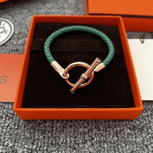 Klassieke Glenan Lederen Koperen Bedelarmbanden Frankrijk Merk Hoge Kwaliteit Dame Zilveren Dames Rose Gouden Armband Luxe Sieraden Women261a