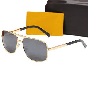 Lunettes de soleil classiques Gold Attitude pour hommes et femmes, monture carrée V, lunettes de soleil de styliste plaquées or, montures de lunettes