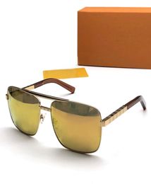 Klassieke gouden houding zonnebril vierkante piloot zonnebril sonnenbrille heren luxe ontwerper zonnebril glazen tinten nieuwe mode bea9292240