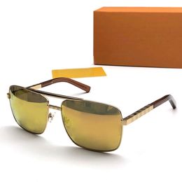 Klassieke gouden houding zonnebril vierkante piloot zonnebril sonnenbrille heren luxe ontwerper zonnebril glazen tinten nieuwe mode strand go 270m