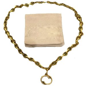 Klassieke gouden mode-sieraden G-hangers Bruiloft hanger kettingen Hoge kwaliteit met doos