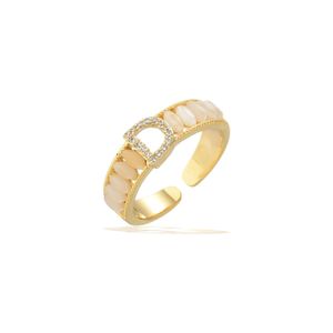 Klassieke vergulde letter D Ring Mode Band Baksteen Ring Vintage Charm Ringen Bruiloft Vintage Ring Sieraden groothandel