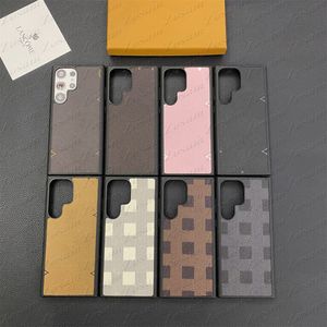 Étui de téléphone à fleurs classique grand designer pour Samsung S24 S23 S22 S21 S20 S10 S9 S8 Plus Housse de protection complète de luxe en cuir de qualité supérieure Galaxy Note 20 Ultra 10 Pro 9 8