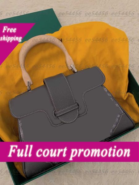 Bolso de mano verde clásico Digner Bolso de lujo para mujer y bolso de mano Bolsos de embrague Cuero genuino con caja de viaje Crossbody Top Mango de madera Bolsos de hombro