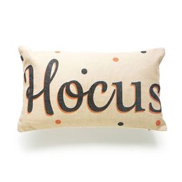 Classic Halloween Pillowcase Pompoentruc met Engelse letters Behandel of trick sofa kussendeksel zonder kussenkern