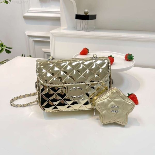 Classic Handbag Designer's Summer Sumwold Bagin polyvalent avec une chaîne de maille diamant sac crossbody peint en cuir parent étoile Promotion 2yqr
