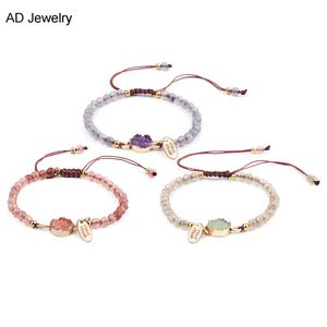 Klassieke handgemaakte 4mm facet kleurrijke natuursteen charme armband sieraden voor vrouwen cadeau
