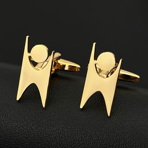 Klassiek Happy Human Sign Cufflinks For Women Men Roestvrij stalen sieraden Wedding Pak Shirt Button Twins Boyfriend Groom Gift Cadeau