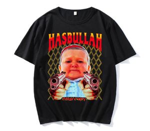 Klassieke Hasbulla Fighting Meme Oversized T -shirt Fan Gift Mini Khabib Blogger T -shirt Men Women Premium grafische unisex T -shirt 22227891