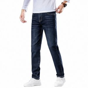 Jeans minces pour hommes de haute qualité classique 2022 Printemps AutomneNouveau pantalon décontracté en vrac élastique Homme Slim Fit Plus Taille Denim Pantalon x1aE #