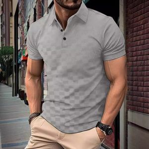 Classic Hot Style hoogwaardige katoen nieuwe polos revers Rapel Kort mouw kantoormode nieuwe T-shirt hoogwaardige mannen casual pullover zip polo t-shirt voor mannen poloshirts