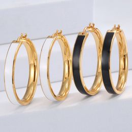Klassieke Huggie -oorbellen Big Hoops Metallic Jewelries for Women