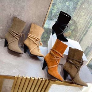 Classic Isabeles Boots Designer Luxe Marant Limza Originele echte echte suede lederen laarzen