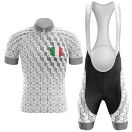 Classic Italy White Summer Men's Professional Team Cycling Jersey Set Road Bicycle Wear Clothing Traje Ciclismo Maillot