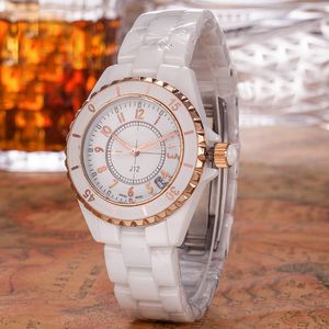 klassiek j12 keramisch horloge mode heren en dames quartz paarhorloge 520 cadeau zwart wit goud kleur 6 opties