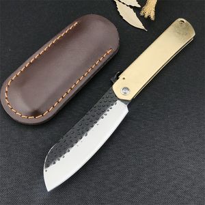 Couteau pliant Higonokami japonais classique 7CR13MOV Forge en laiton Handle Camping Hunting Survival Couteaux Edc Tools Fruit Couteaux 3300 535 940 15535