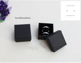 Coffrets cadeaux et de vente au détail de bijoux classiques Emballage en kraft noir Bracelet Collier Bague Oreille Boîte à ongles Cadeau de Noël Nouvel An Personnaliser 10 tailles Sélectionner
