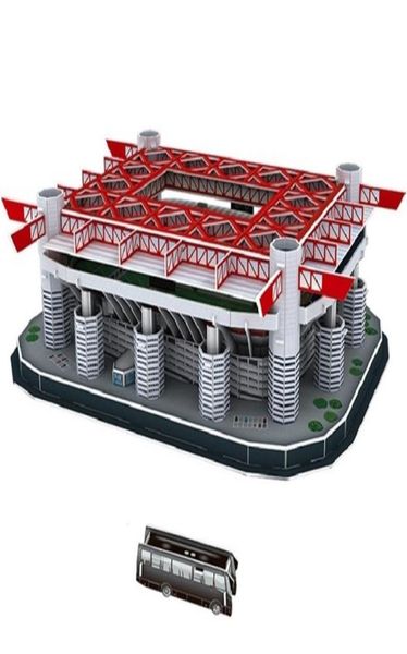 Puzzle classique Giuseppe Meazz San Siro Puzzle 3D Architecture stades de Football jouets maquettes ensembles papier de construction Y20036419491